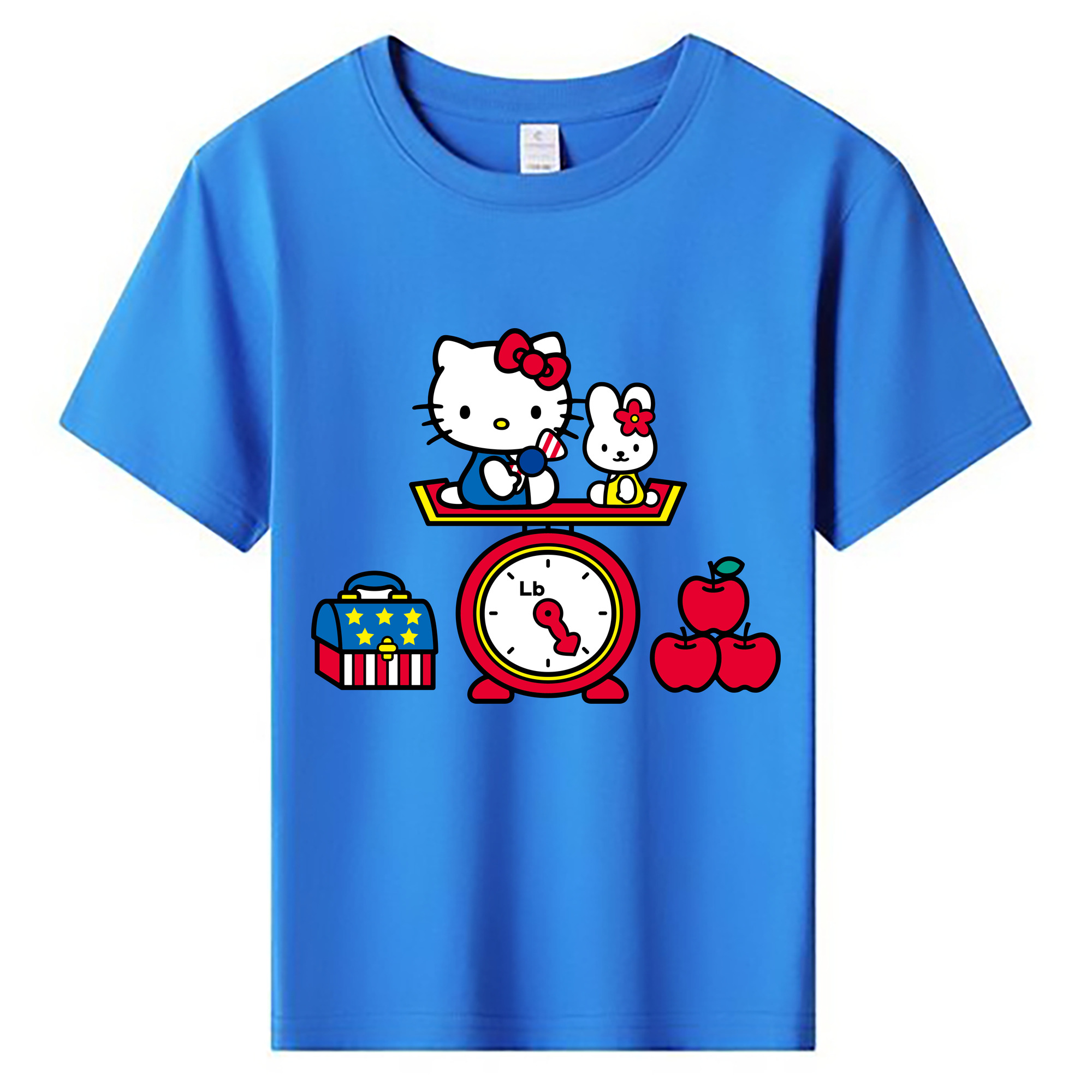 （画像用） Hello Kitty ハローキティ 綿100％キッズTシャツ（フロントプリント）